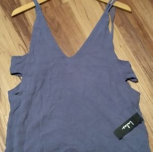 Lulus Adrift Denim Blue Tank Top size xs